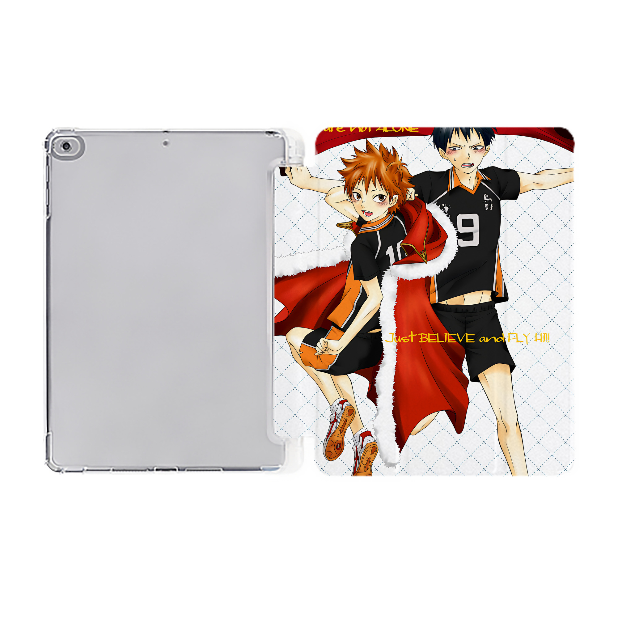 （画像用） ハイキュー!! Haikyu!! IPad ケース ペン収納付き 三つ折りスタンド PUレザー×シリコン 対応機種9.5/10.5/10.9インチ